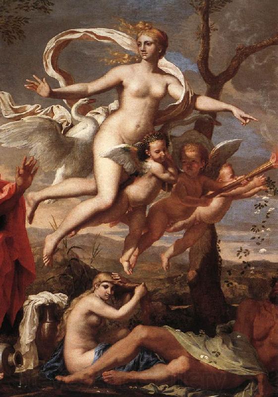 POUSSIN, Nicolas Venus Presenting Arms to Aeneas (detail) af Spain oil painting art